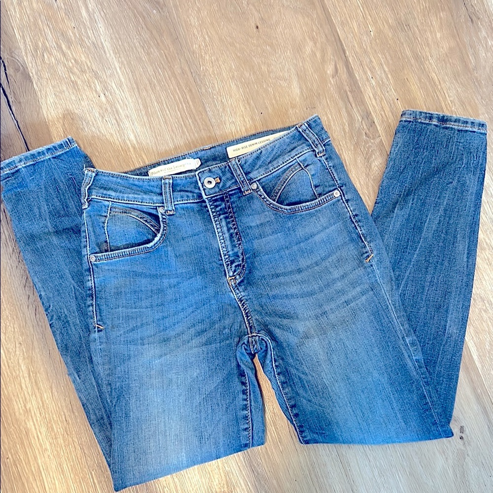 Medium Wash Pilcro and the Letterpress High-Rise Denim Legging, Size 29